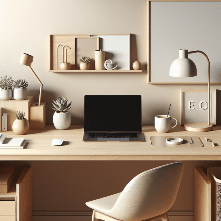 Clutter Free Home Office Desk Setup