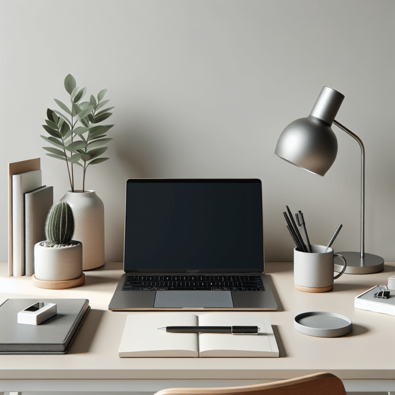 Laptop Desk Setup for Minimalist Workspace